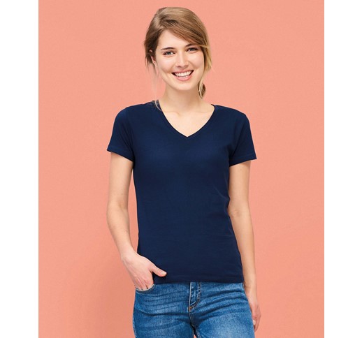 IMPERIAL DAMEN T-SHIRT MIT V-AUSSCHNITT