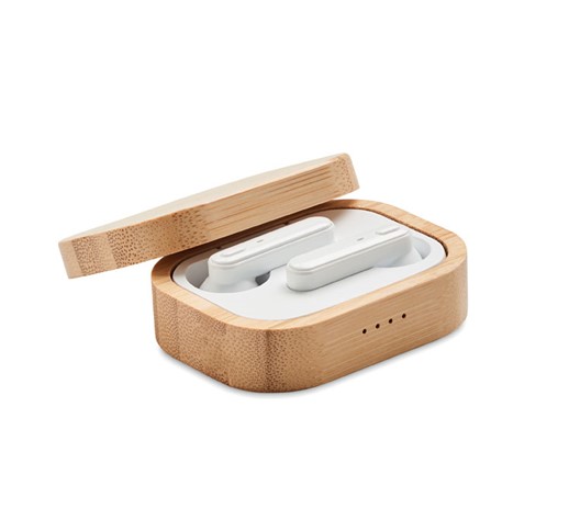 JAZZ BAMBOO - AURICULARES TWS ESTUCHE BAMBÚ