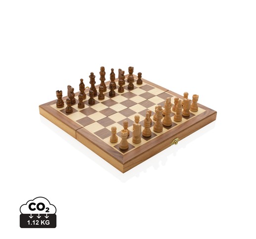 JEU D'ÉCHECS PLIABLE EN BOIS