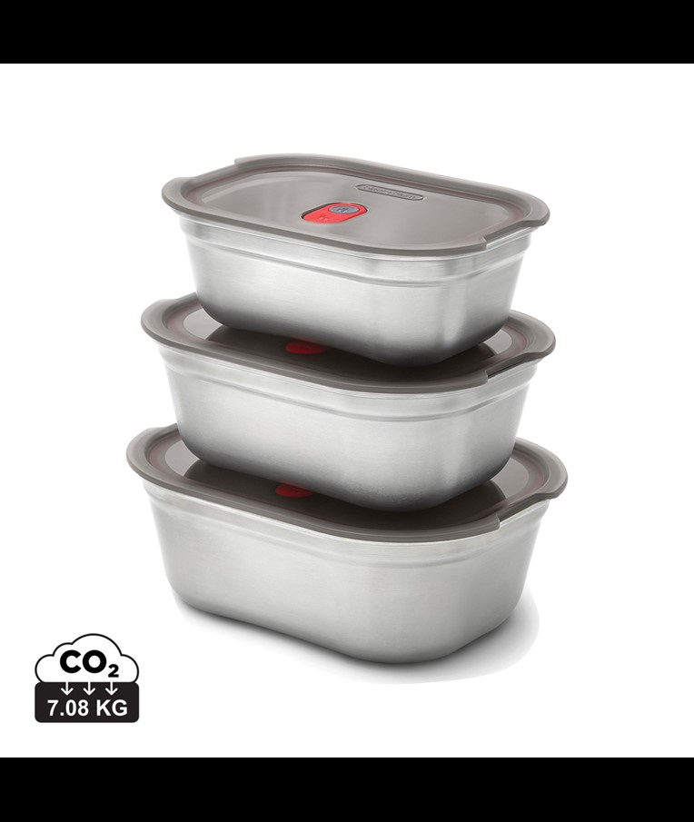 JUEGO DE 3 CAJAS DE PREPARACIÓN DE COMIDAS BLACK+BLUM