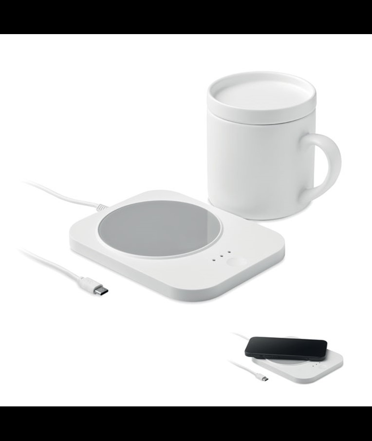 JUEGO DE CALENTADOR DE TAZAS CON CARGADOR INALÁMBRICO SIROTER