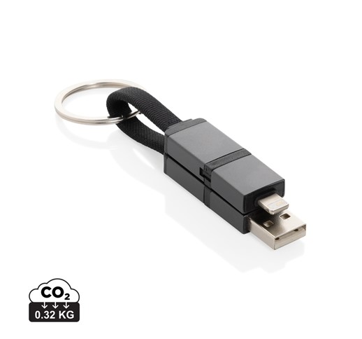 KABEL ZA HITRO POLNJENJE 4 V 1 TERRA 60 W IZ RECIKLIRANEGA ALUMINIJA