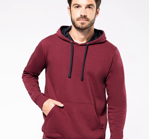 KARIBAN CONTRAST HOODED SWEATSHIRT
