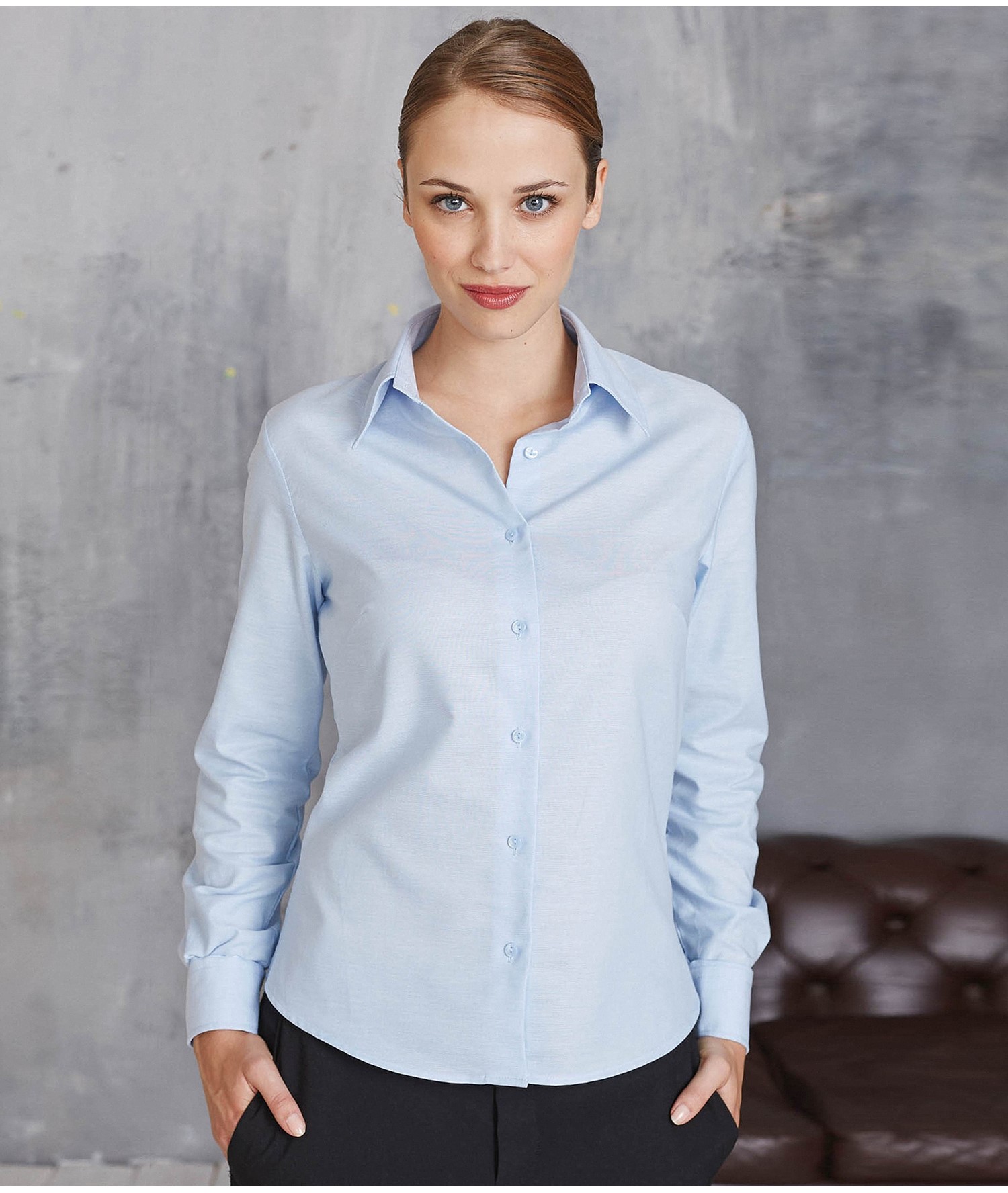 ladies white oxford shirt
