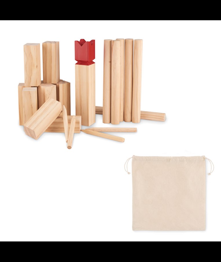 KING - JUEGO DE MADERA DE PINO