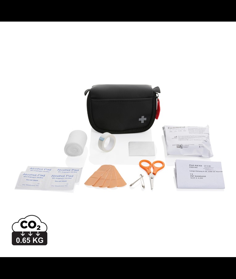 KLEINES ERSTE-HILFE-SET IN RCS RECYCELTER NUBUK-PU TASCHE