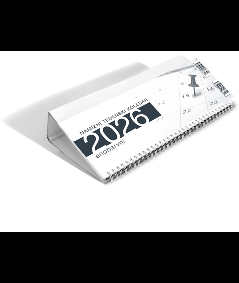 KOLEDAR NAMIZNI LEŽEČI - ENOBARVNI 2026