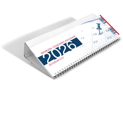 KOLEDAR NAMIZNI LEŽEČI DVOBARVNI 2026