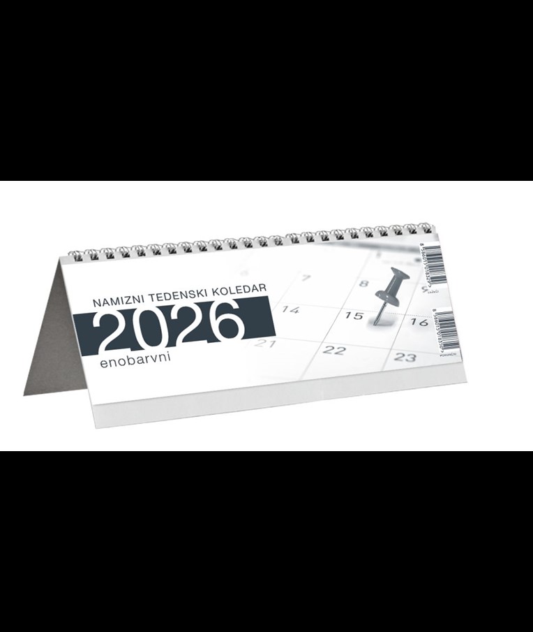 KOLEDAR NAMIZNI POKONČNI - ENOBARVNI 2026