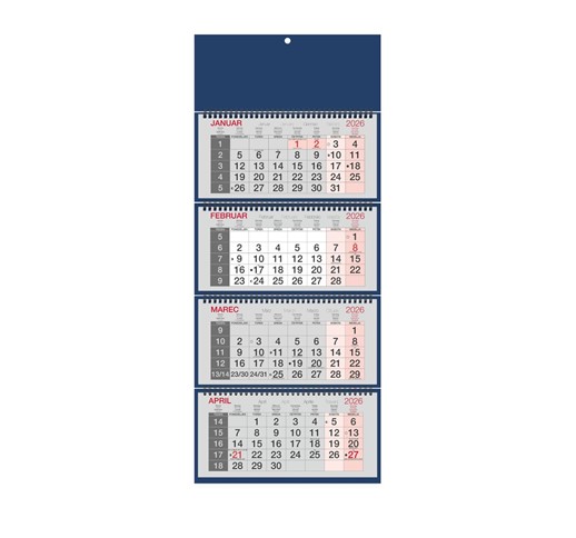 KOLEDAR POSLOVNI 4D ŠPIRALA 2026