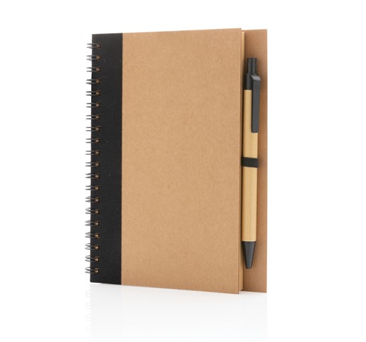 KRAFT SPIRAL NOTEBOOK WITH PEN