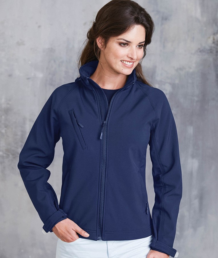 LADIES' DETACHABLE HOODED SOFTSHELL JACKET