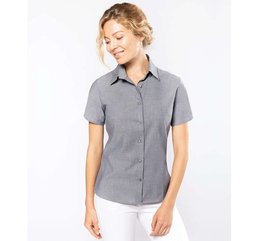 LADIES' SHORT-SLEEVED OXFORD SHIRT