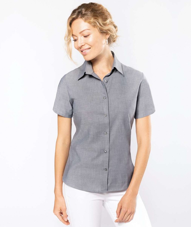 LADIES' SHORT-SLEEVED OXFORD SHIRT