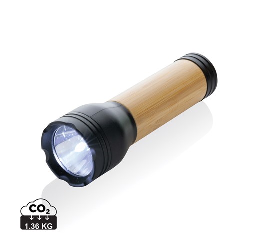 LAMPE 3W EN PLASTIQUE RECYCLÉ RCS ET BAMBOU LUCID