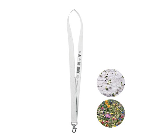 LANSEE-SEED PAPER LANYARD W/HOOK