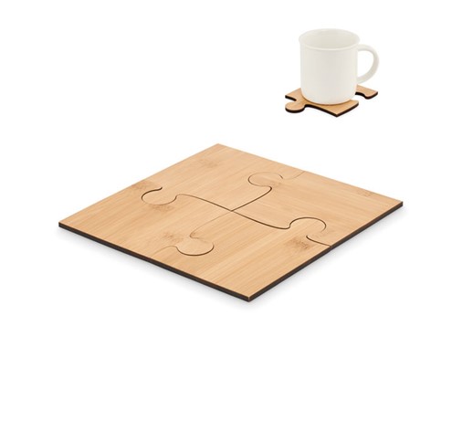 LEPY - SET DE 4 POSAVASOS TIPO PUZLE