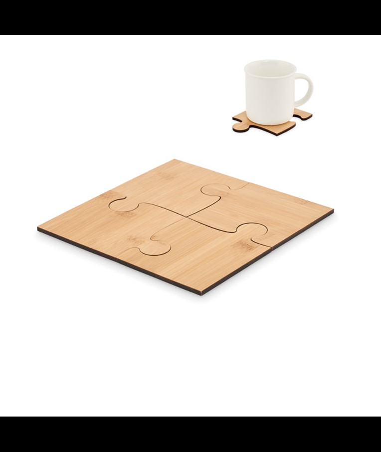 LEPY - SET DE 4 POSAVASOS TIPO PUZLE