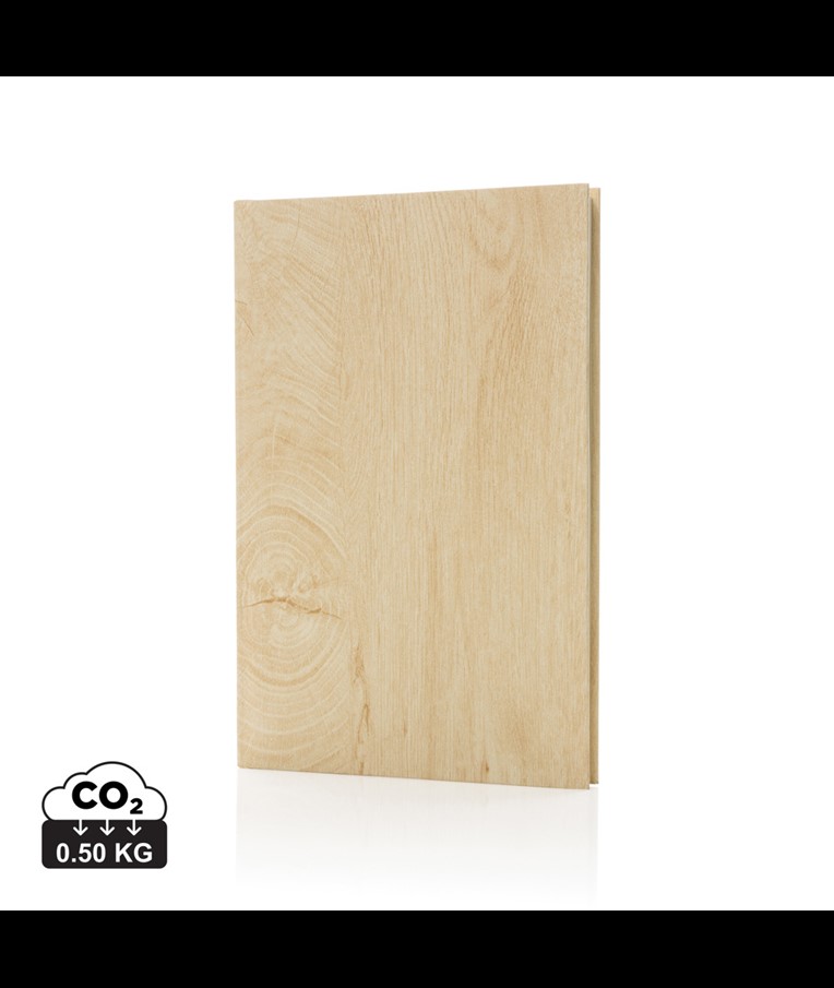 LIBRETA A5 CON ESTAMPADO DE MADERA KAVANA
