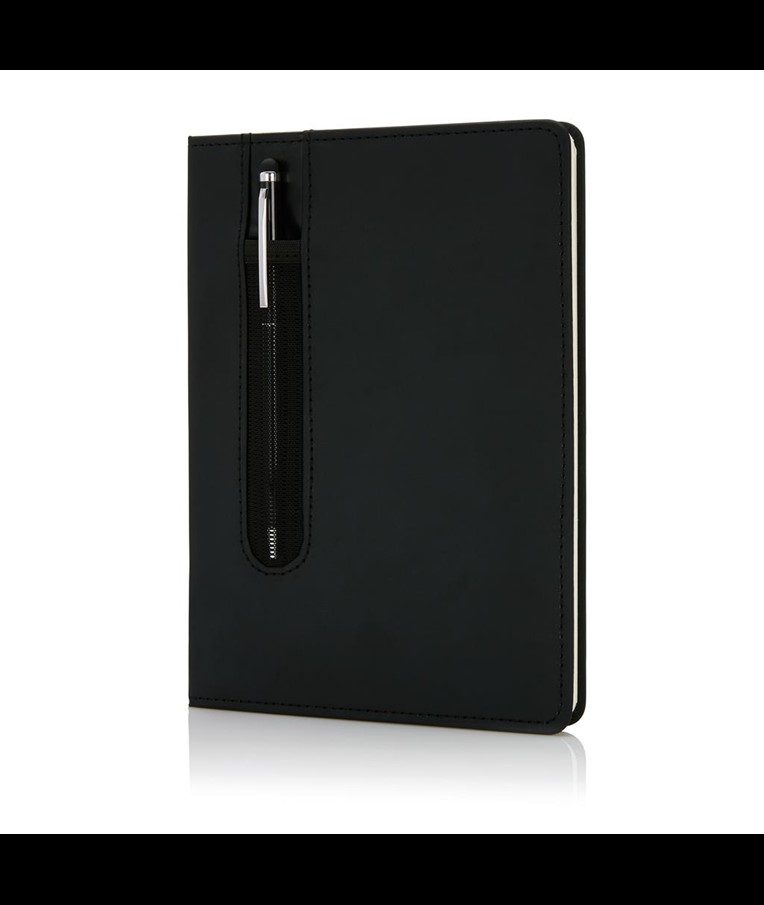 LIBRETA A5 PU BÁSICA CON BOLÍGRAFO TÁCTIL