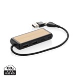 LINK RCS DUAL INPUT USB HUB IZRAĐEN OD RECIKLIRANE PLASTIKE I BAMBUSA