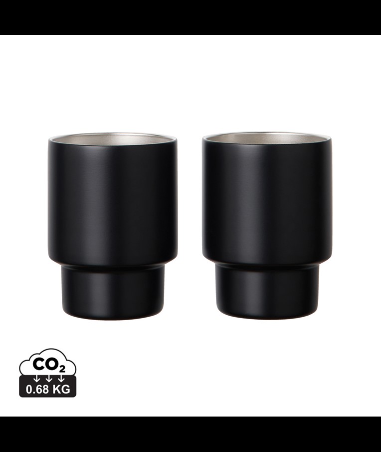 LOT DE 2 MUGS VINGA NAGANO RCS EN ACIER INOXYDABLE RECYCLÉ 
