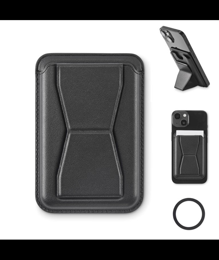 MAGNETIC PU CARDHOLDER LEAMAG