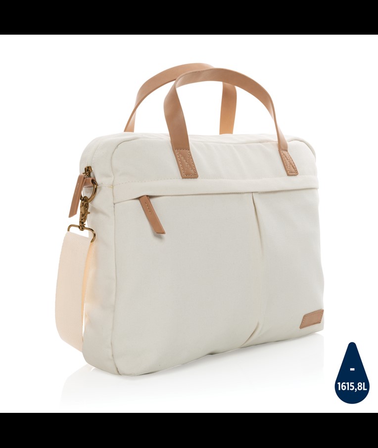 MALETÍN PARA PORTÁTIL DE LONA RECICLADA IMPACT AWARE™ 16OZ.