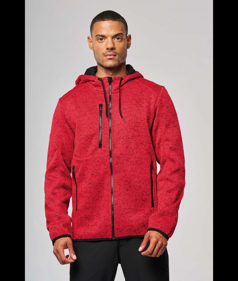 MEN'S HEATHER HOODED JACKET