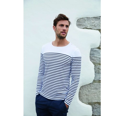 MEN’S LONG-SLEEVED BRETON STRIPE TOP
