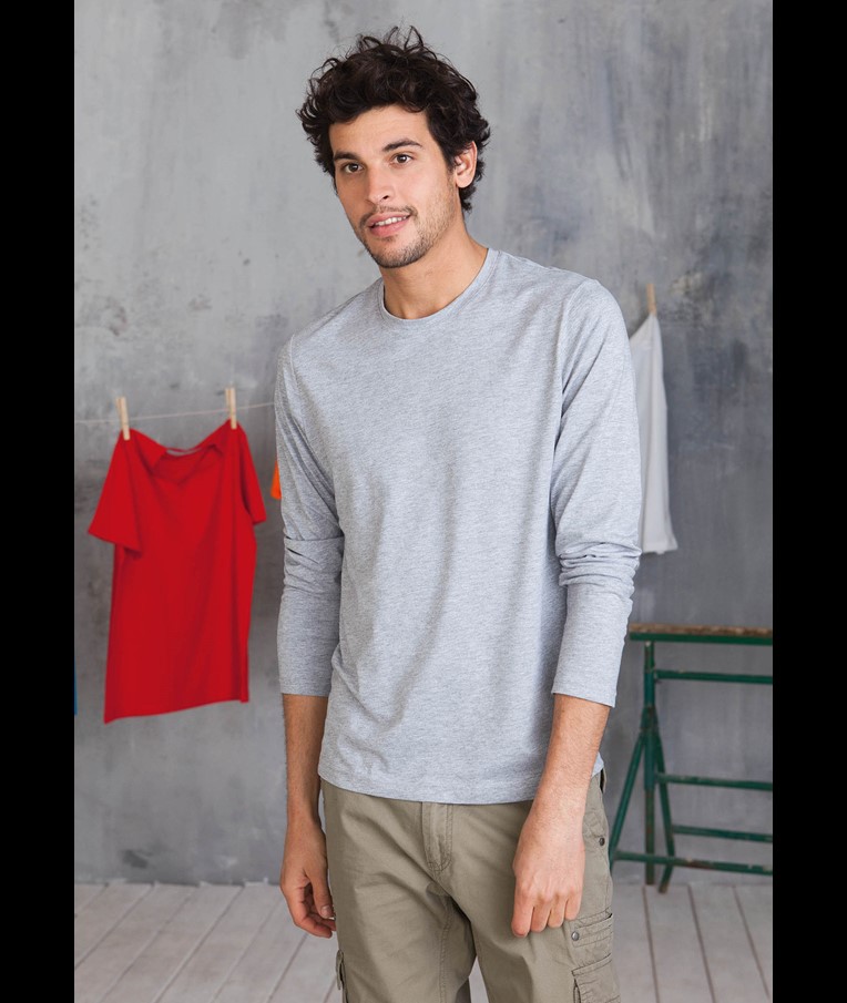 MEN'S LONG-SLEEVED CREW NECK T-SHIRT