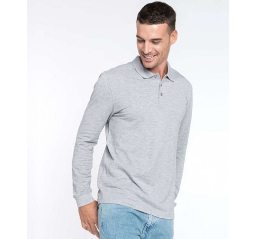 MEN'S LONG-SLEEVED PIQUÉ POLO SHIRT