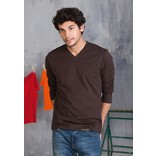 MEN'S LONG-SLEEVED V-NECK T-SHIRT