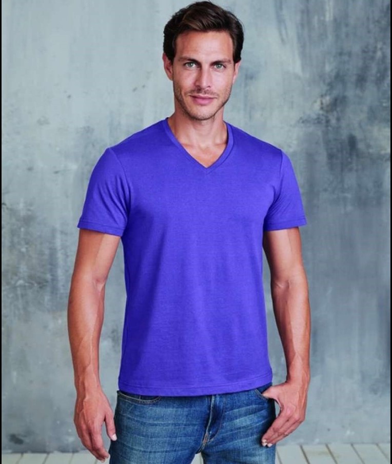 MEN'S SHORT-SLEEVED V-NECK T-SHIRT