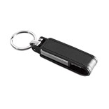 METAL USB FLASH DRIVE WITH LEATHER CLOSURE