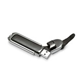 METALNI USB FLASH POGON S KOŽNIM ZATVARAČEM