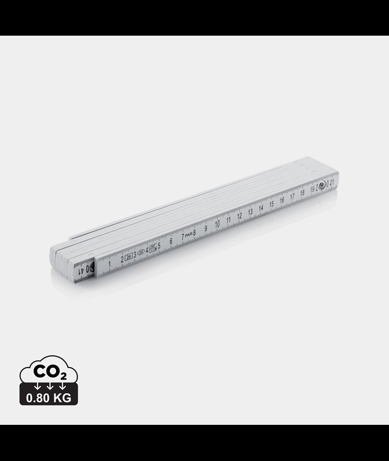 MÈTRE PLIABLE EN FIBRE DE VERRE, BLANC