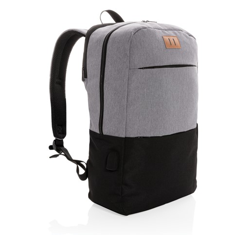 MODERNER 15.6" USB & RFID LAPTOP-RUCKSACK PVC-FREI