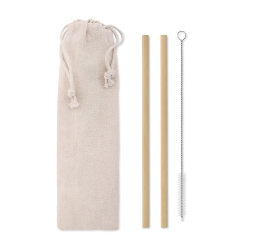 NATURAL STRAW - BAMBUS TRINKHALME-SET