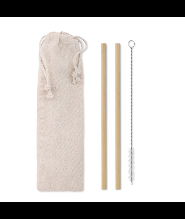 NATURAL STRAW - PAJITA BAMBÚ CEPILLO FUNDA