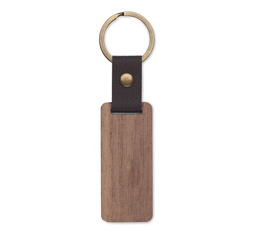 NAWKEY - KEY RING IN WALNUT AND PU