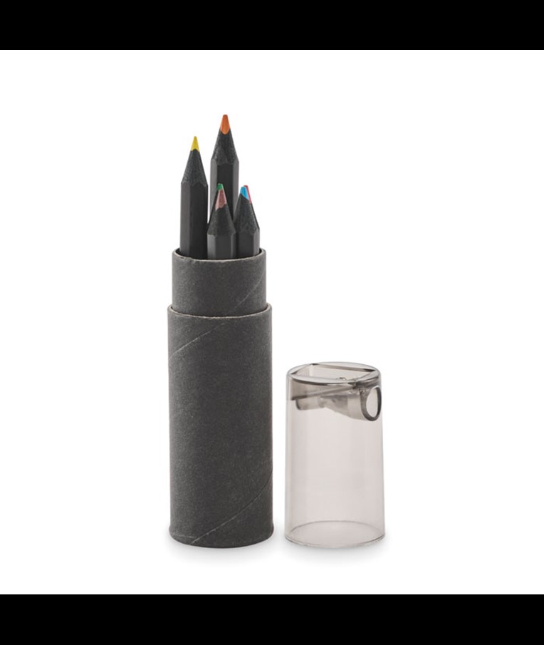 NEGRO - 6 LÁPICES DE COLORES