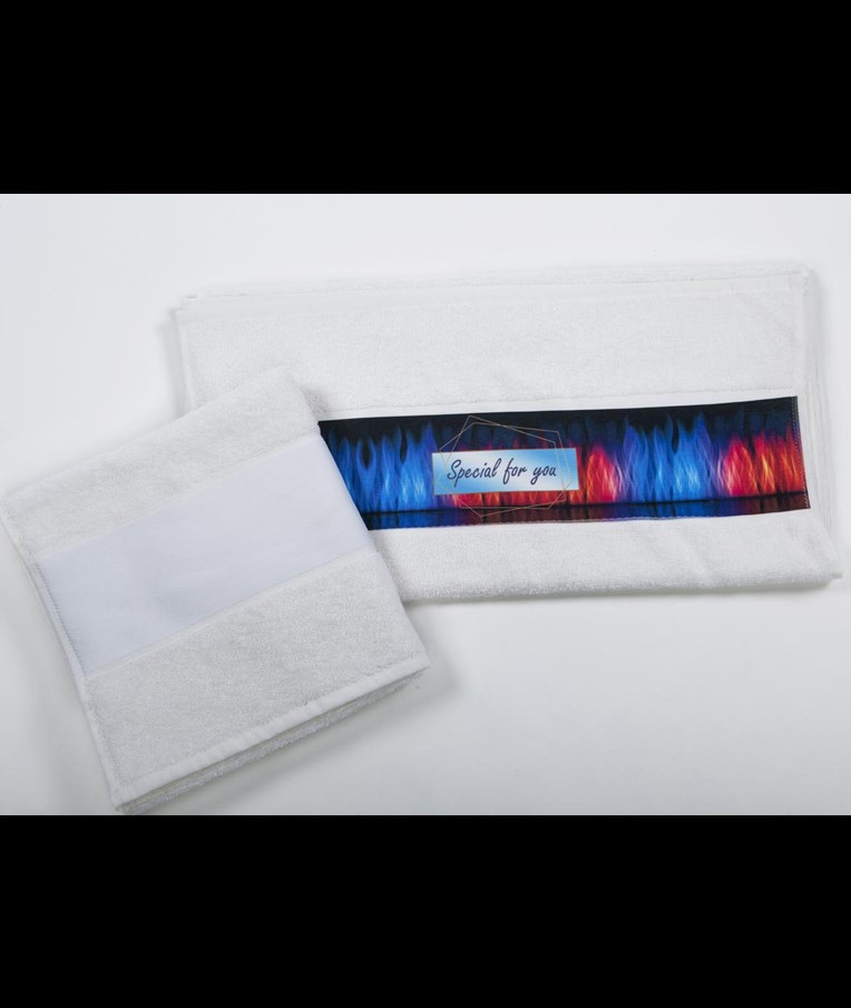 OLIMA TOWEL WITH SUBLIMATION BORDURE