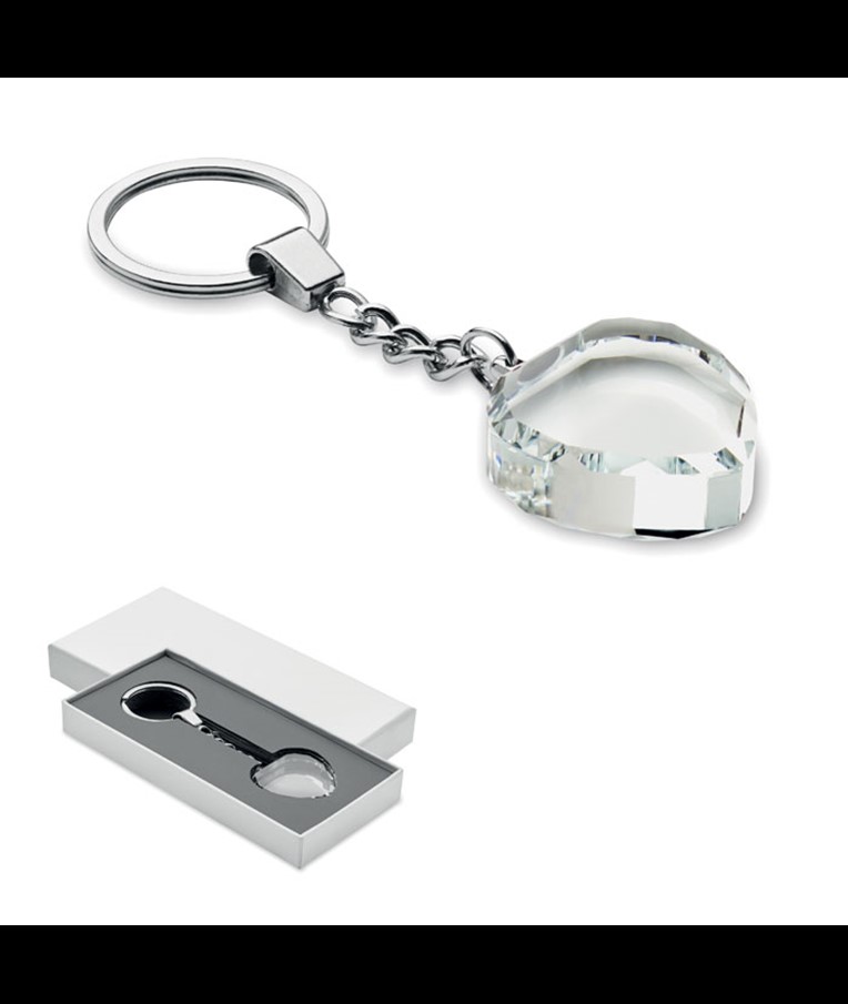PORTE-CLÉS EN FORME DE CŒUR EN VERRE HEARTWARD