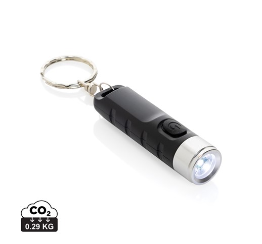PORTE-CLÉS LAMPE TORCHE CHARGE USB EN PLASTIQUE RCS GLOBIX