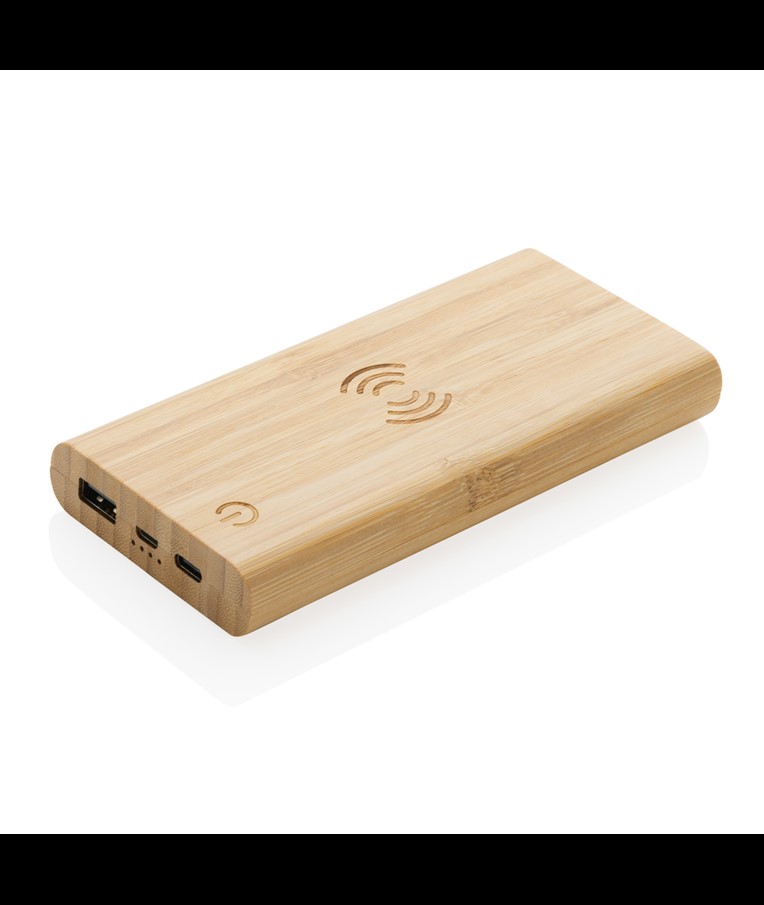 POWERBANK INALÁMBRICO 5W DE BAMBÚ 8.000 MAH