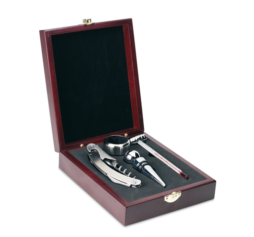 PREMIUM - CLASSIC WINE SET IN WOODEN BOX 