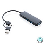 PUERTO USB RCS DE PLÁSTICO RECICLADO CON DOBLE ENTRADA
