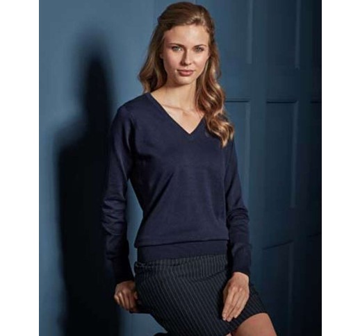 PULL EN MAILLE COL V FEMME