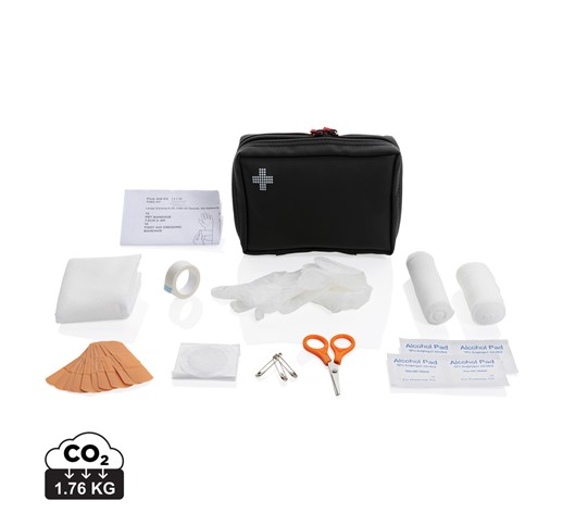 RCS RECYCLED NUBUCK PU POUCH  FIRST AID SET